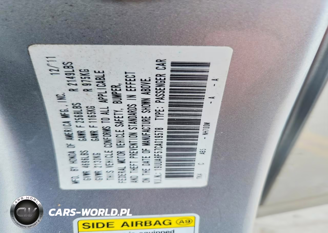 2012 Acura Tl VIN:19UUA8F57CA019578 - 12