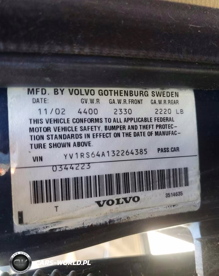 2003 Volvo S60 VIN:YV1RS64A132264385 - 12