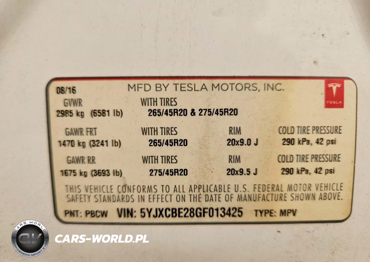 2016 Tesla Model X VIN:5YJXCBE28GF013425 - 13
