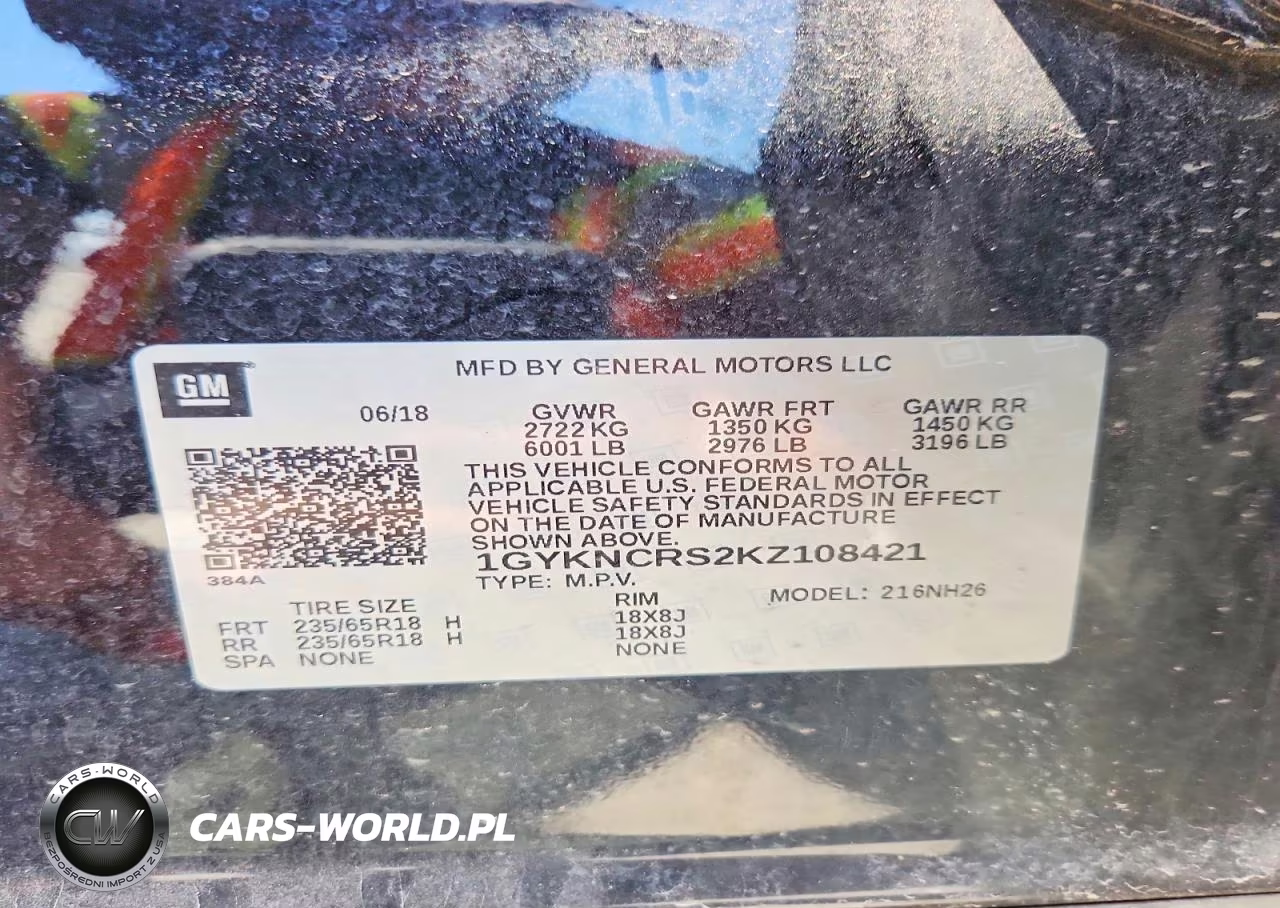 2019 Cadillac Xt5 Luxury VIN:1GYKNCRS2KZ108421 - 13
