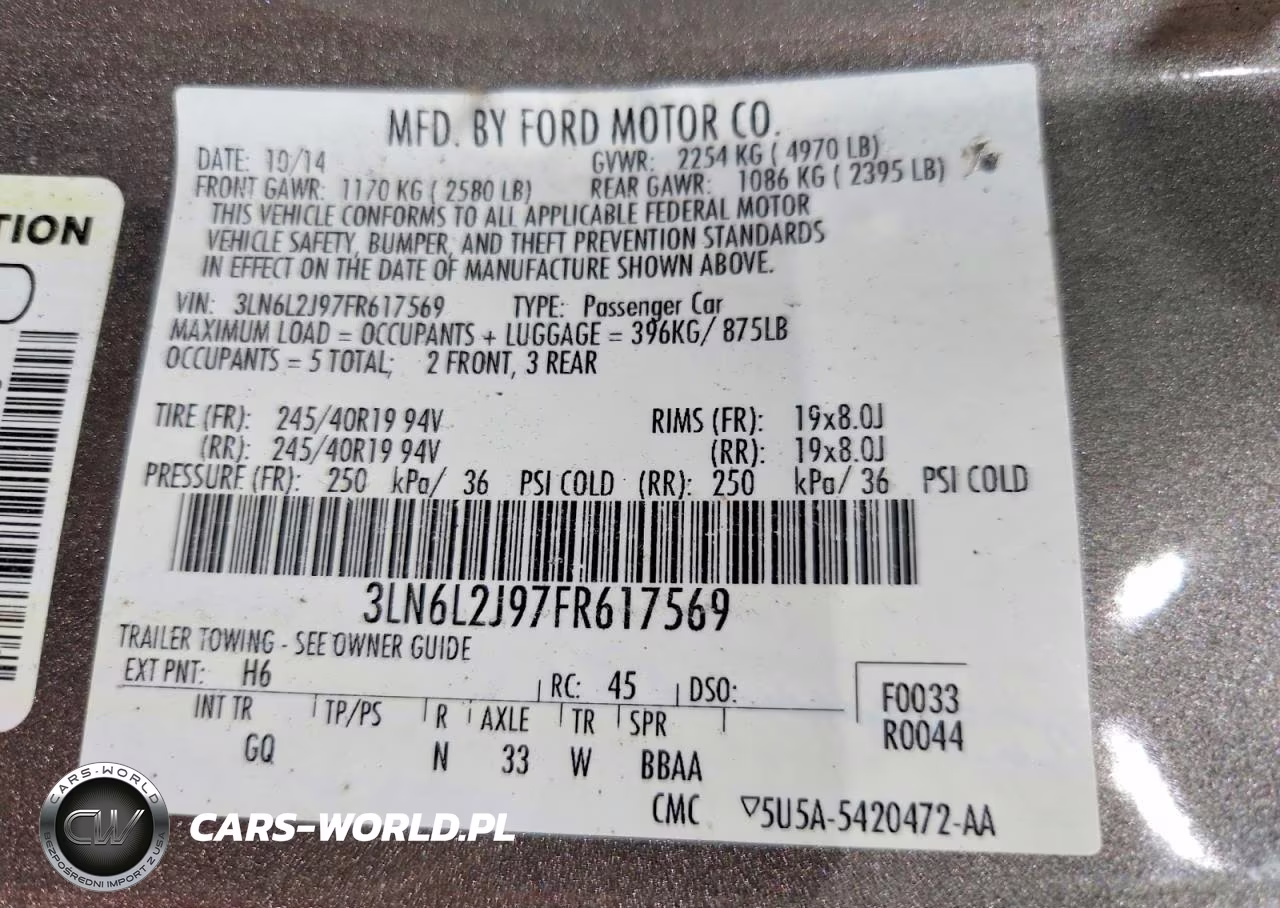 2015 Lincoln Mkz VIN:3LN6L2J97FR617569 - 12