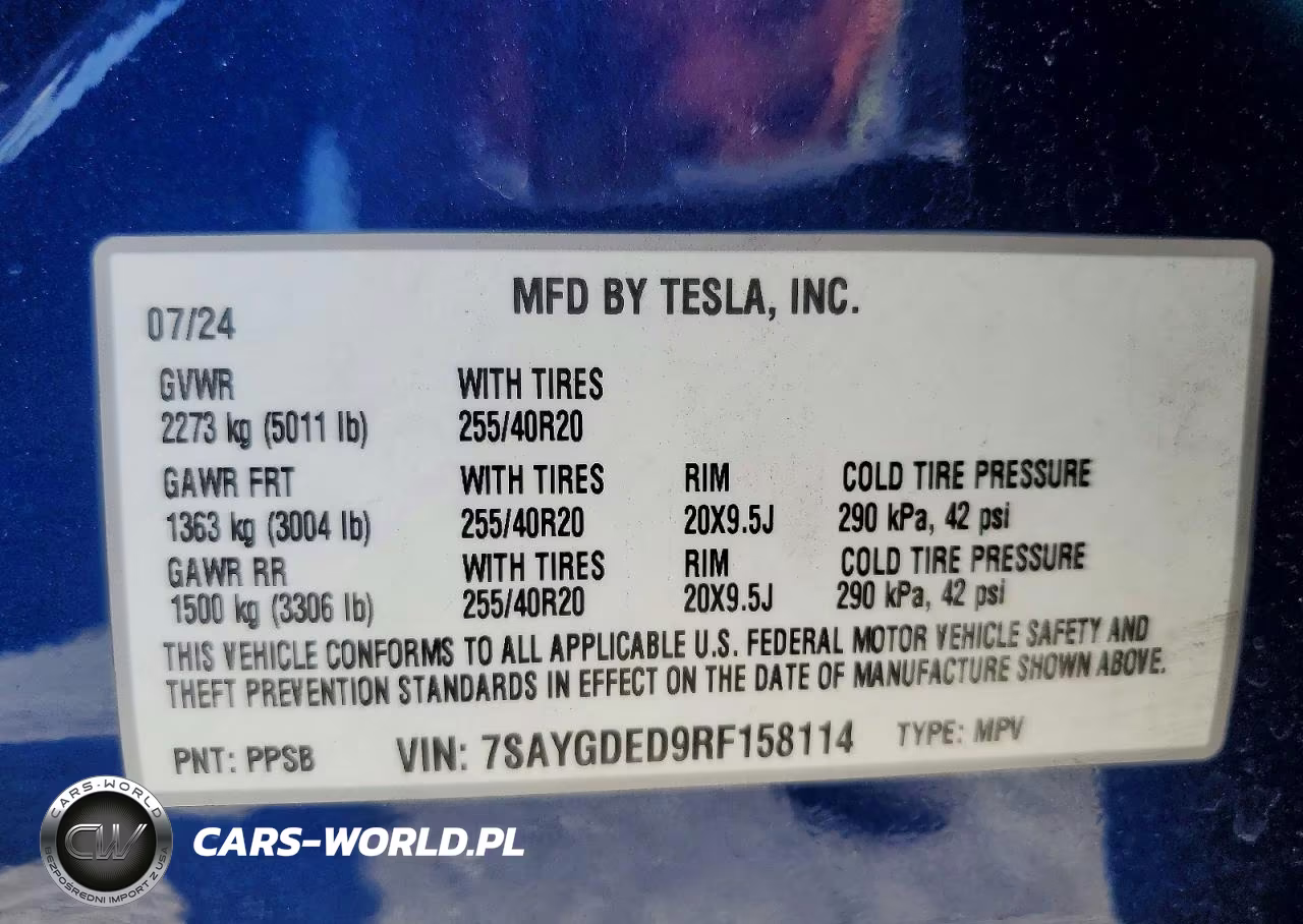2024 Tesla Model Y VIN:7SAYGDED9RF158114 - 13
