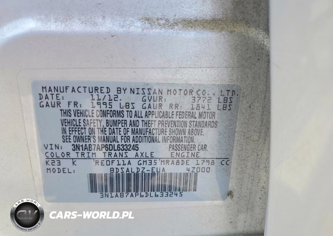 2013 Nissan Sentra S VIN:3N1AB7AP6DL633245 - 12