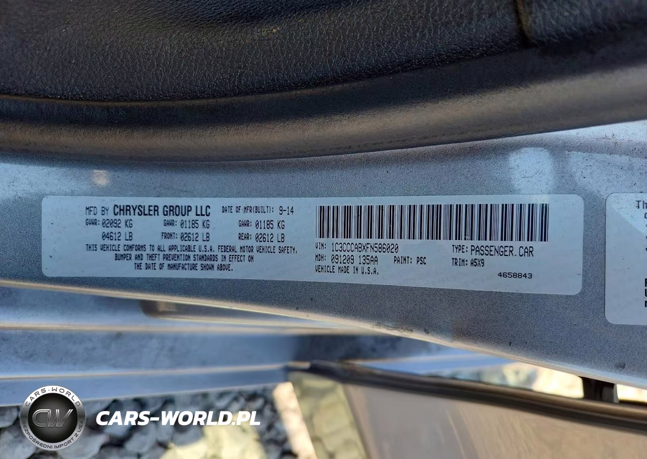 2015 Chrysler 200 Limited VIN:1C3CCCABXFN586020 - 12