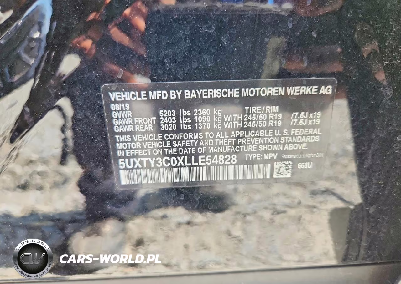 2020 BMW X3 Sdrive30I VIN:5UXTY3C0XLLE54828 - 13