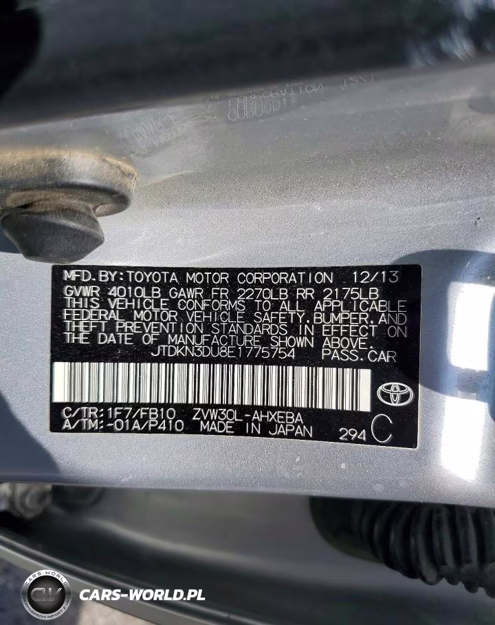 2014 Toyota Prius Two VIN:JTDKN3DU8E1775754 - 12