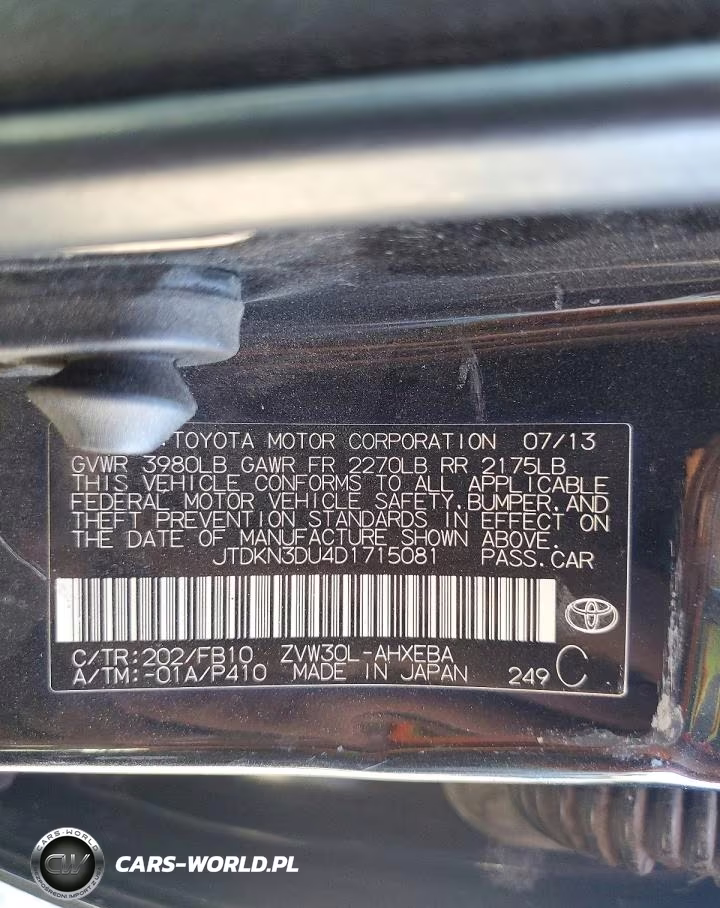2013 Toyota Prius Three VIN:JTDKN3DU4D1715081 - 12
