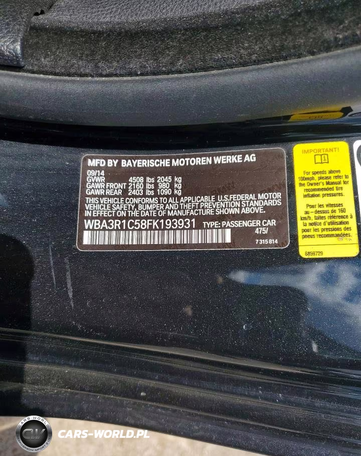 2015 BMW 435 I VIN:WBA3R1C58FK193931 - 12