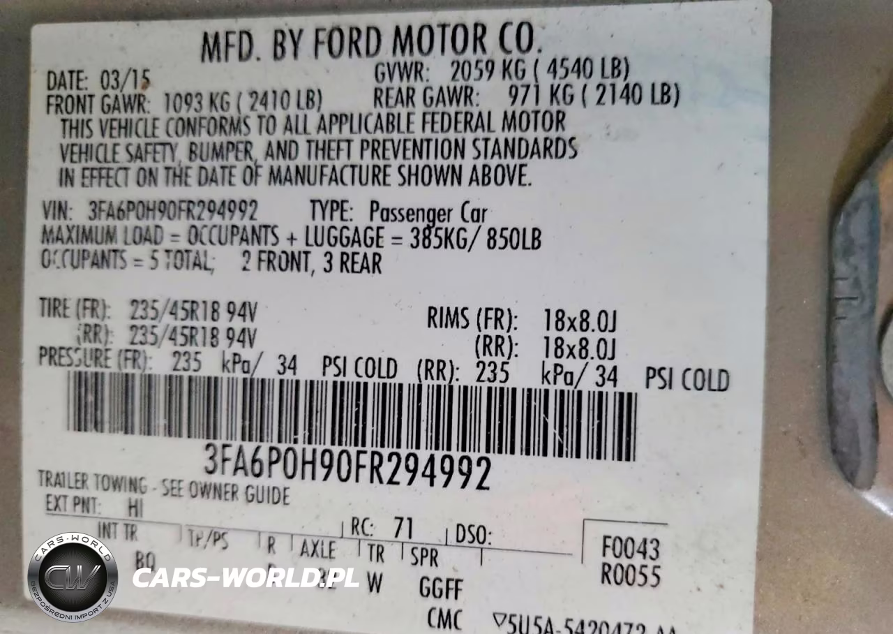 2015 Ford Fusion Se VIN:3FA6P0H90FR294992 - 12