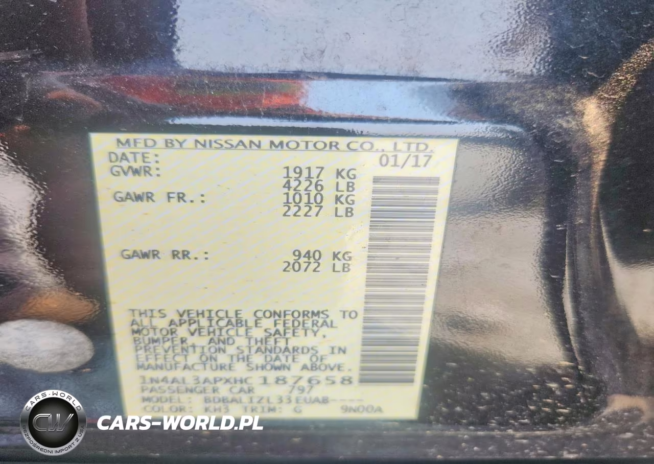 2017 Nissan Altima 2.5 Sv VIN:1N4AL3APXHC187658 - 12