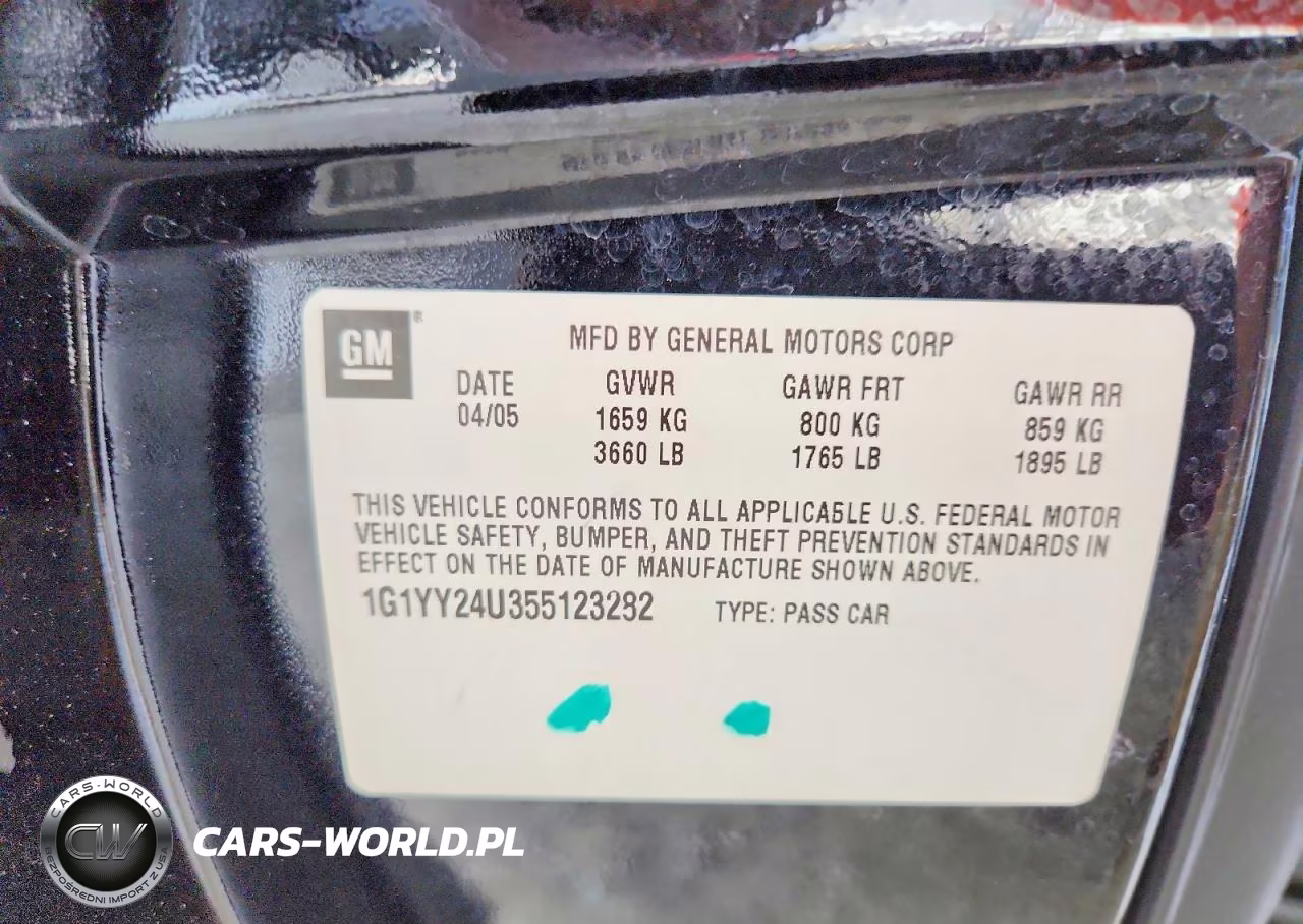 2005 Chevrolet Corvette VIN:1G1YY24U355123282 - 12