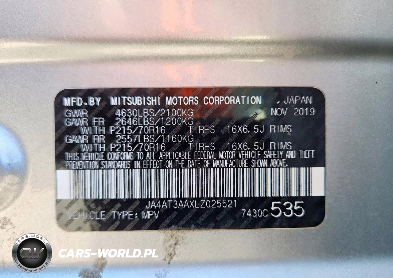 2020 Mitsubishi Eclipse Cross Es VIN:JA4AT3AAXLZ025521 - 14