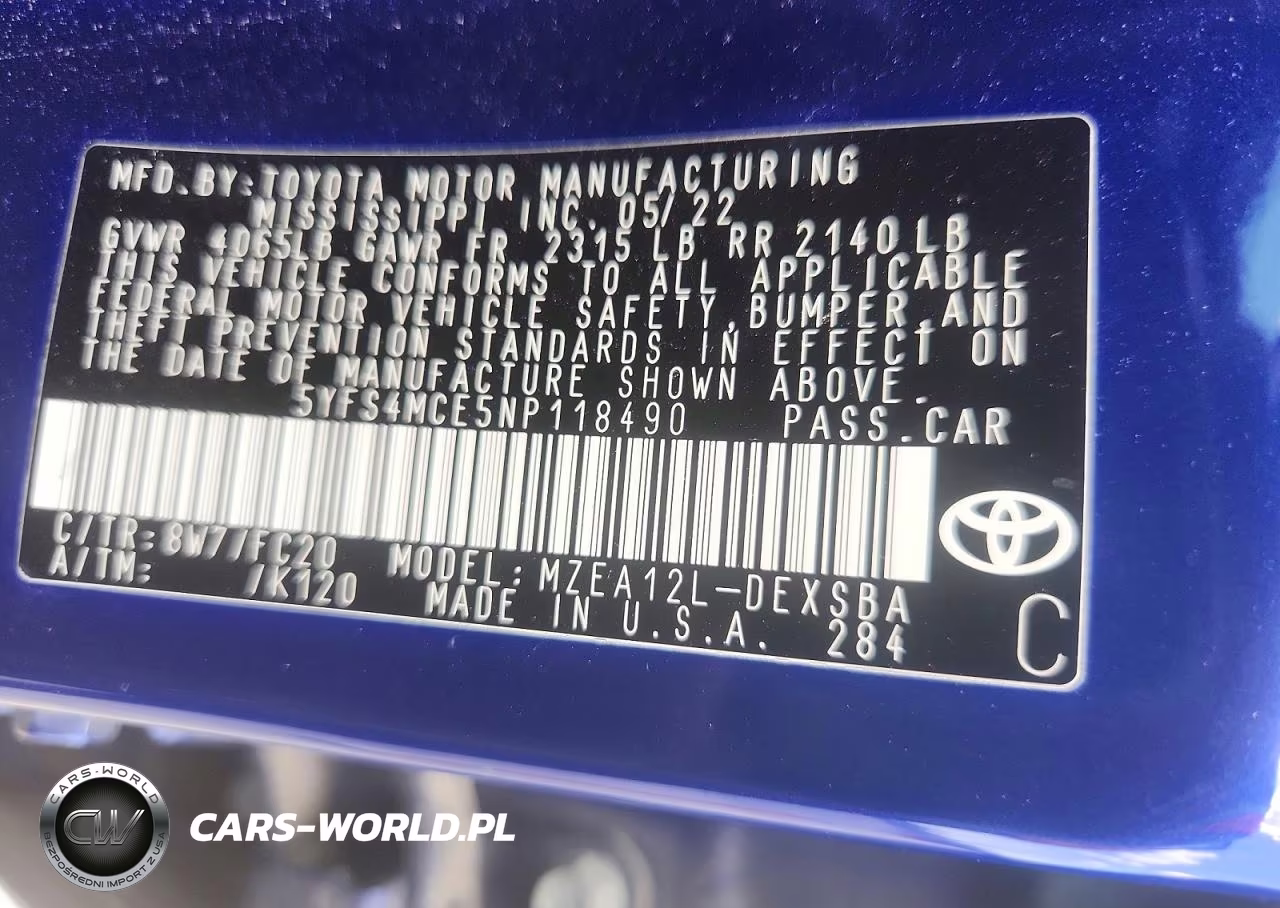 2022 Toyota Corolla Se VIN:5YFS4MCE5NP118490 - 12