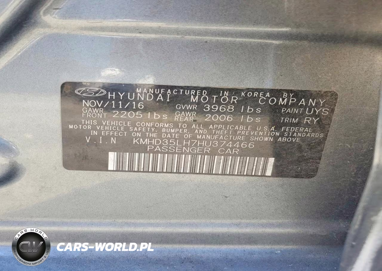 2017 Hyundai Elantra Gt Base VIN:KMHD35LH7HU374466 - 12
