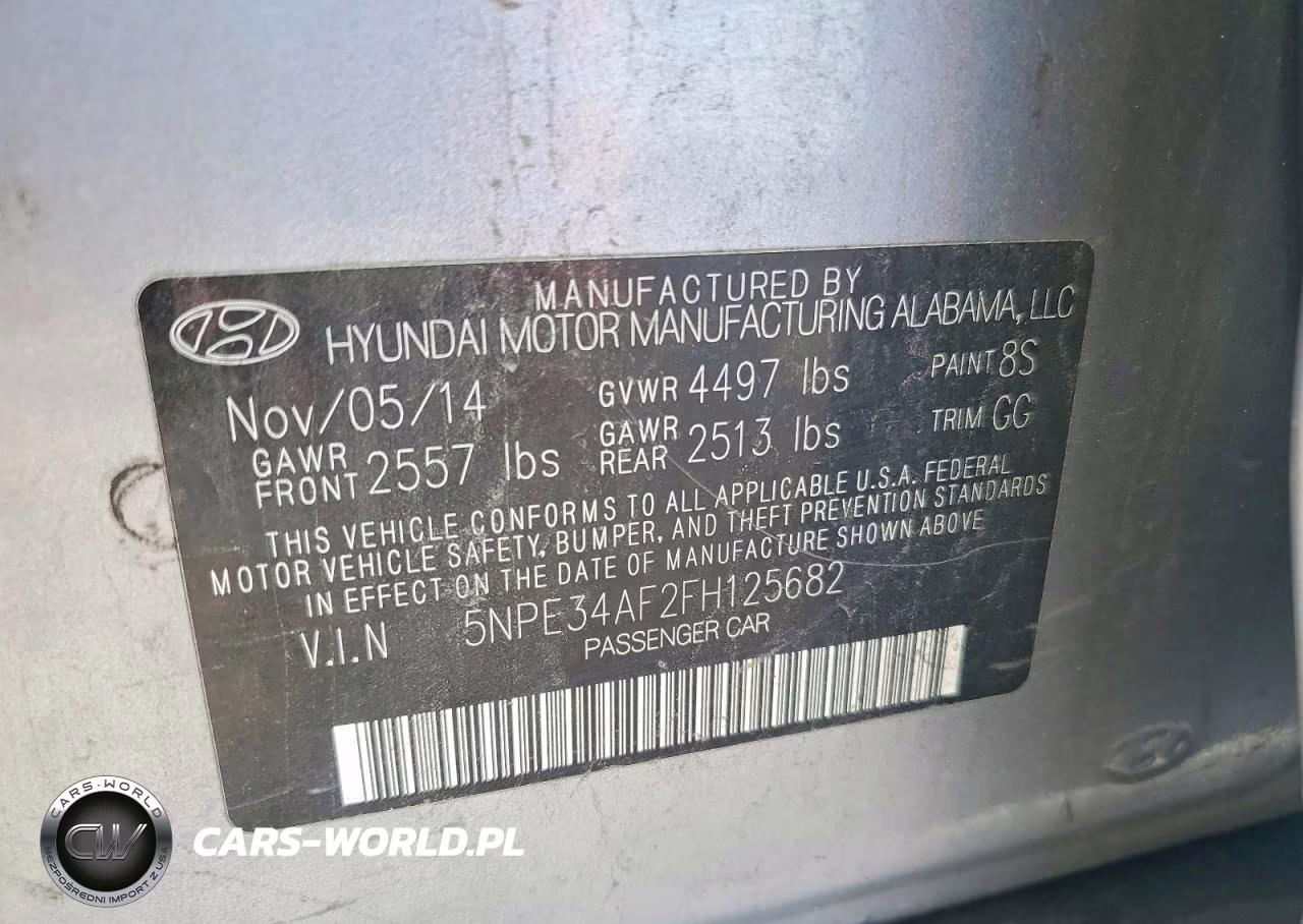 2015 Hyundai Sonata Sport VIN:5NPE34AF2FH125682 - 12