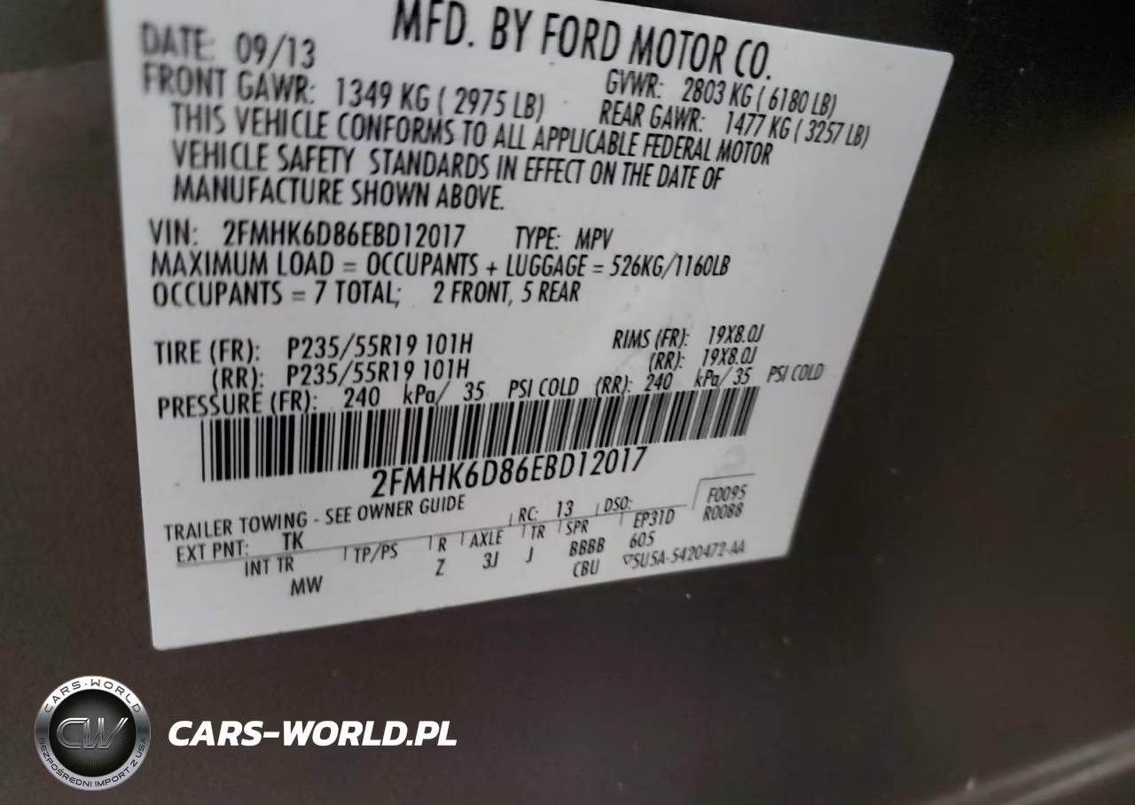 2014 Ford Flex Limited VIN:2FMHK6D86EBD12017 - 14