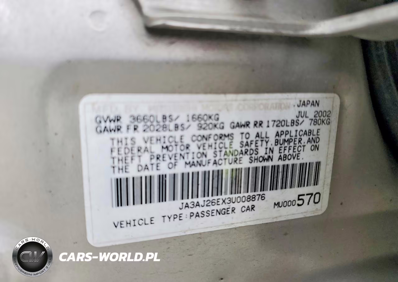 2003 Mitsubishi Lancer Es VIN:JA3AJ26EX3U008876 - 12