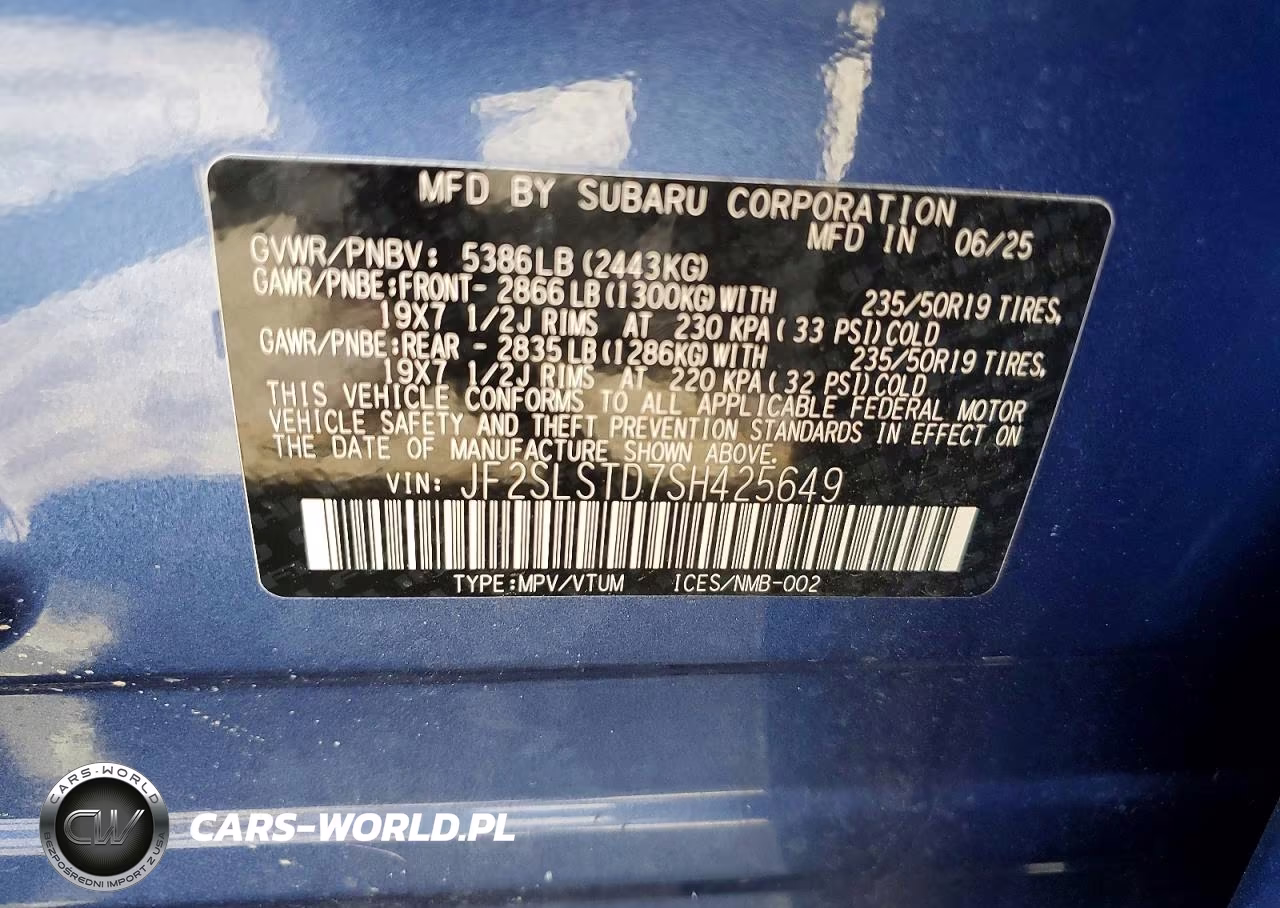 2025 Subaru Forester Touring VIN:JF2SLSTD7SH425649 - 13