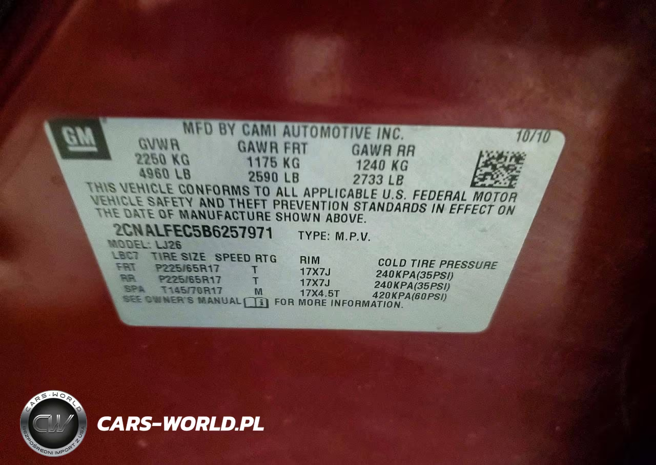 2011 Chevrolet Equinox Ltz VIN:2CNALFEC5B6257971 - 13