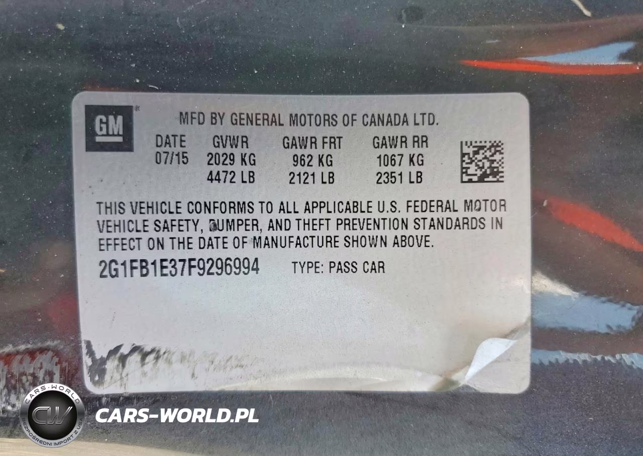 2015 Chevrolet Camaro Ls VIN:2G1FB1E37F9296994 - 13