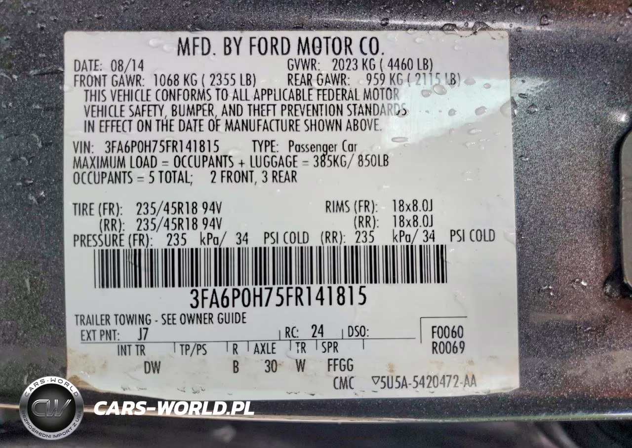 2015 Ford Fusion Se VIN:3FA6P0H75FR141815 - 12
