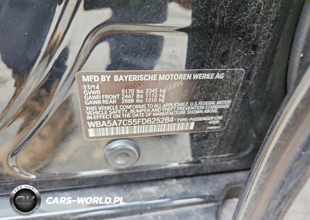 2015 BMW 528 Xi VIN:WBA5A7C55FD625284 - 12