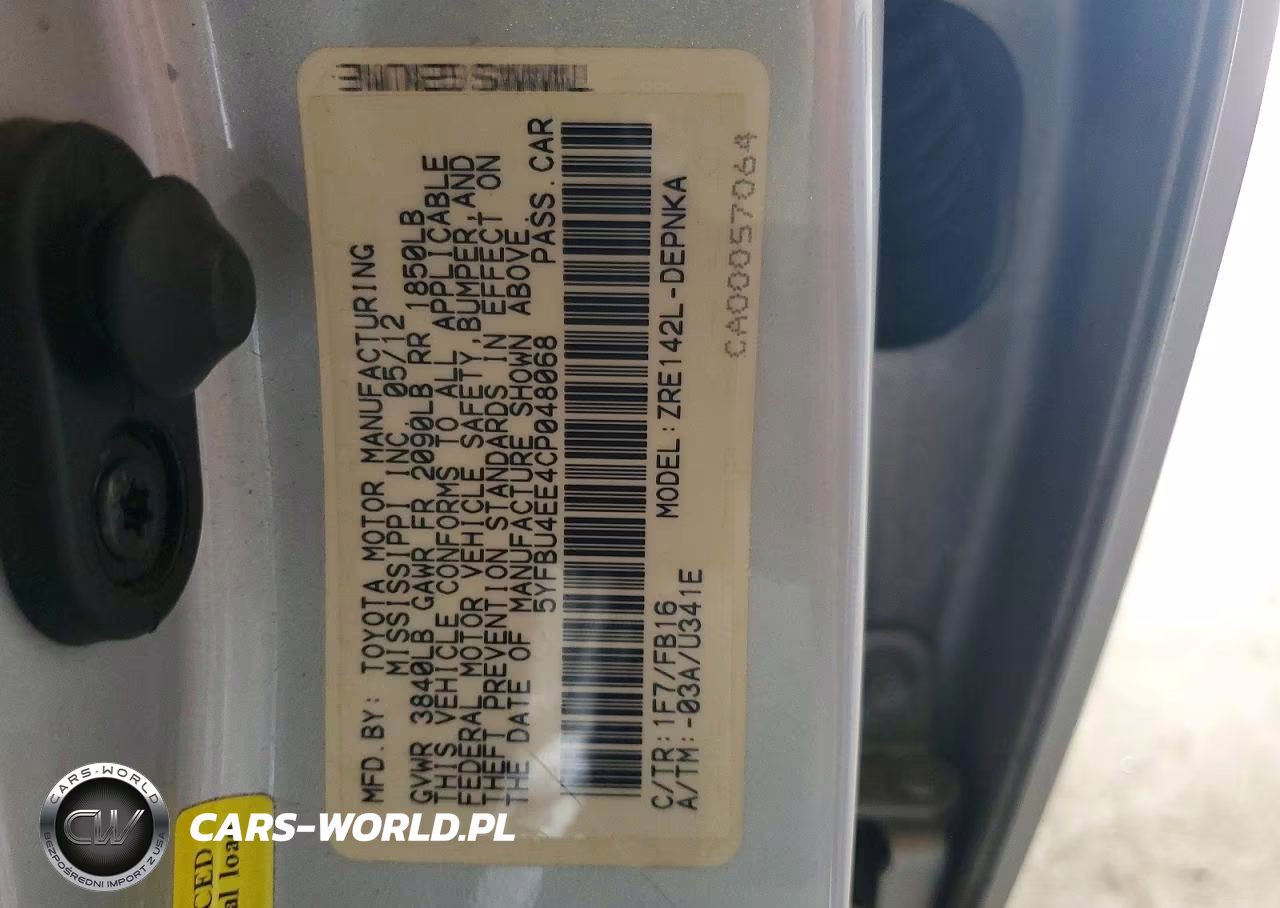 2012 Toyota Corolla Le VIN:5YFBU4EE4CP048068 - 12