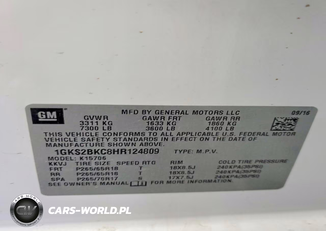 2017 GMC Yukon Slt VIN:1GKS2BKC8HR124809 - 13