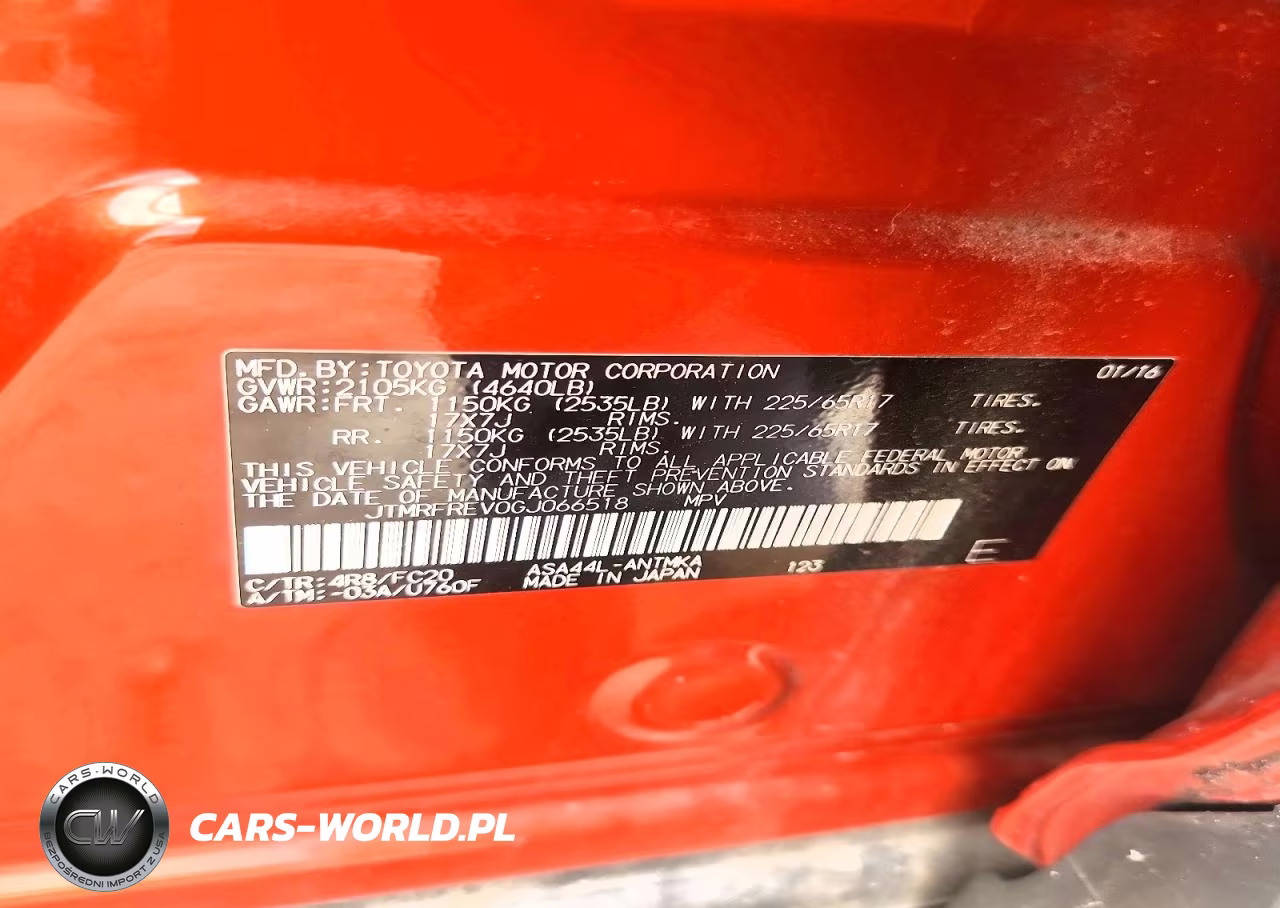 2016 Toyota Rav4 Xle VIN:JTMRFREV0GJ066518 - 12