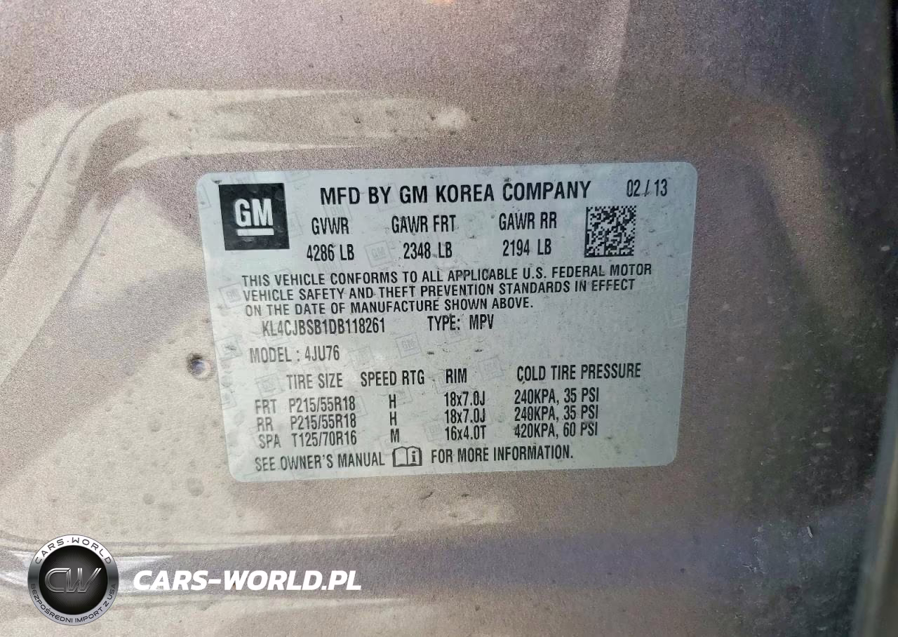 2013 Buick Encore Convenience VIN:KL4CJBSB1DB118261 - 12