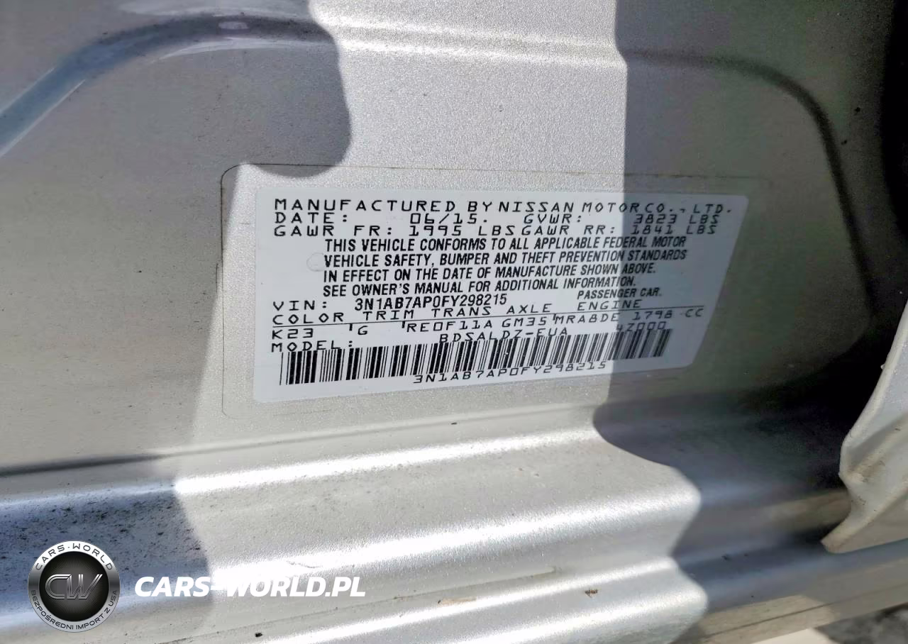 2015 Nissan Sentra Sv VIN:3N1AB7AP0FY298215 - 13
