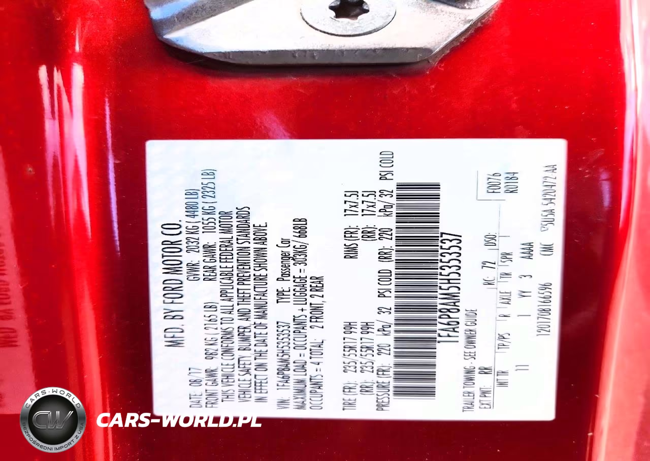 2017 Ford Mustang VIN:1FA6P8AM5H5353537 - 12