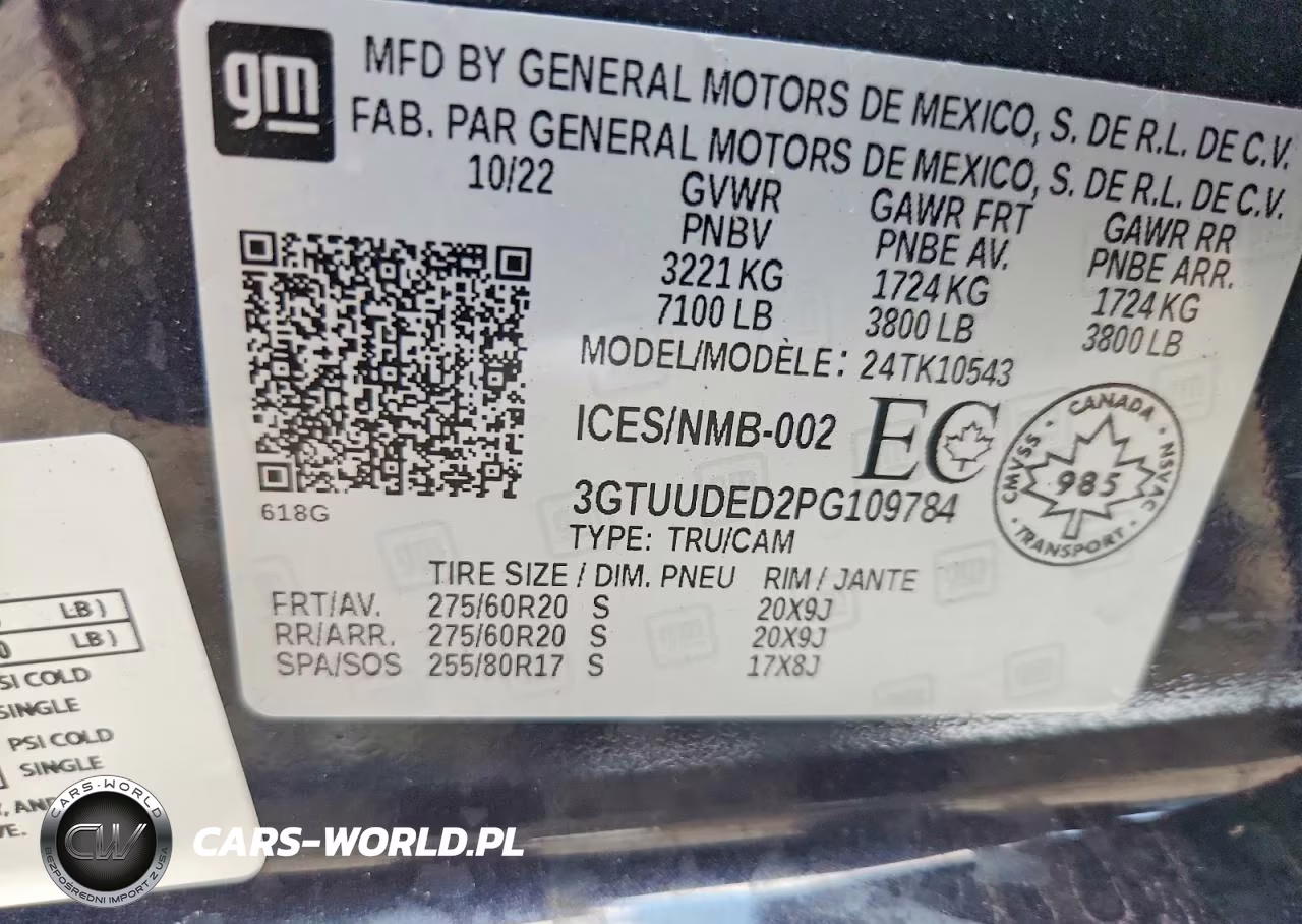2023 GMC Sierra K1500 Slt VIN:3GTUUDED2PG109784 - 12