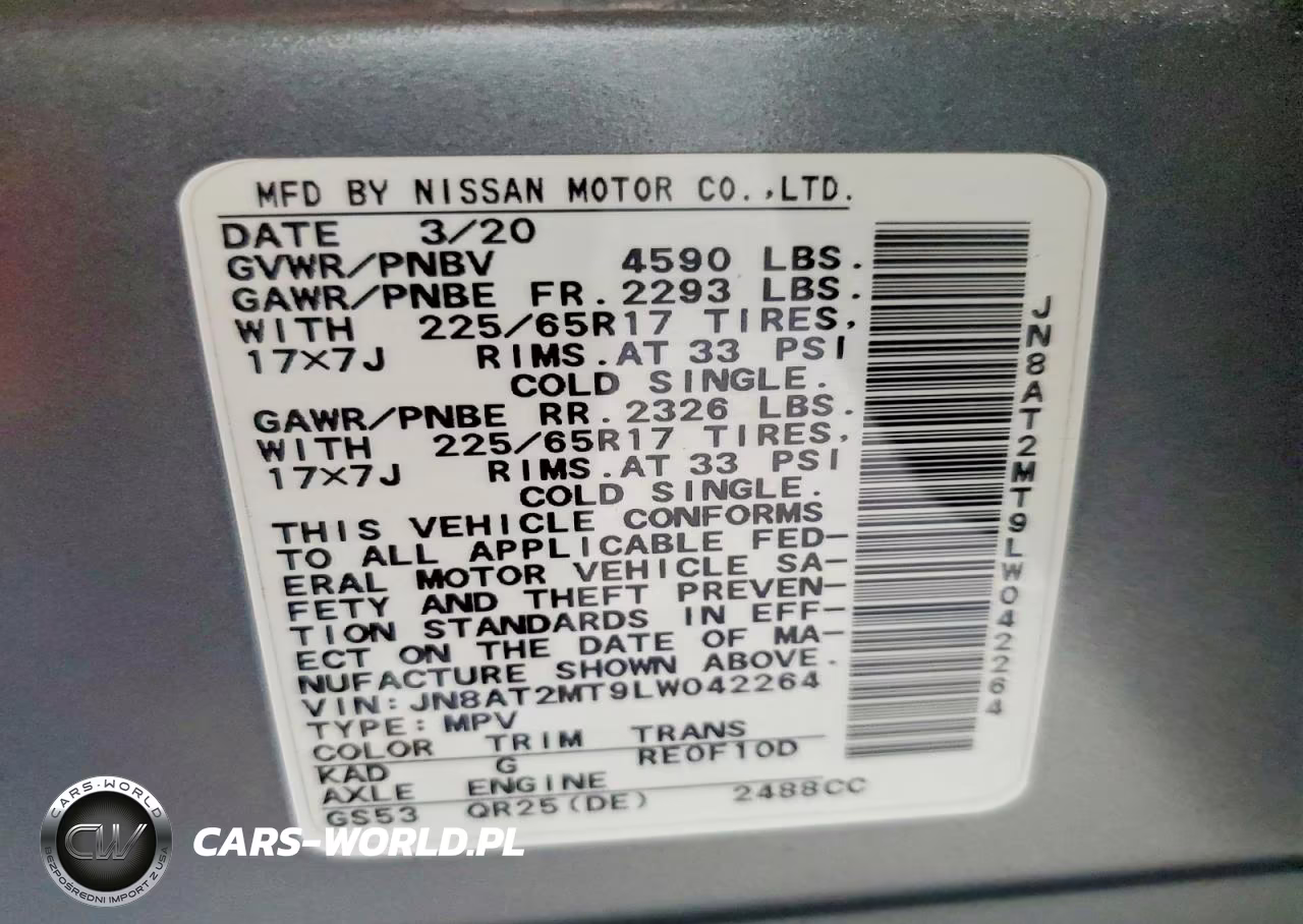 2020 Nissan Rogue S VIN:JN8AT2MT9LW042264 - 13