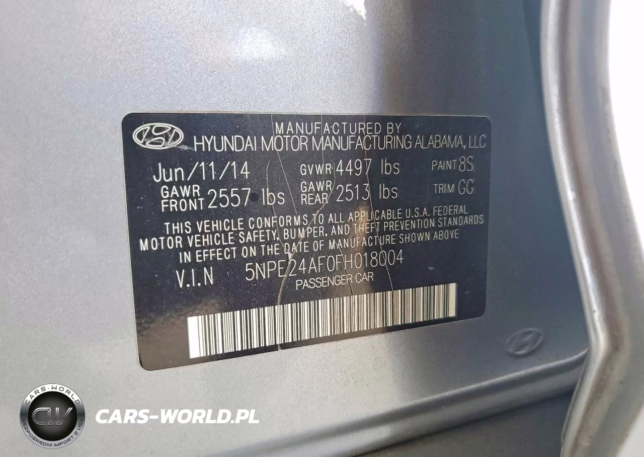 2015 Hyundai Sonata Se VIN:5NPE24AF0FH018004 - 12