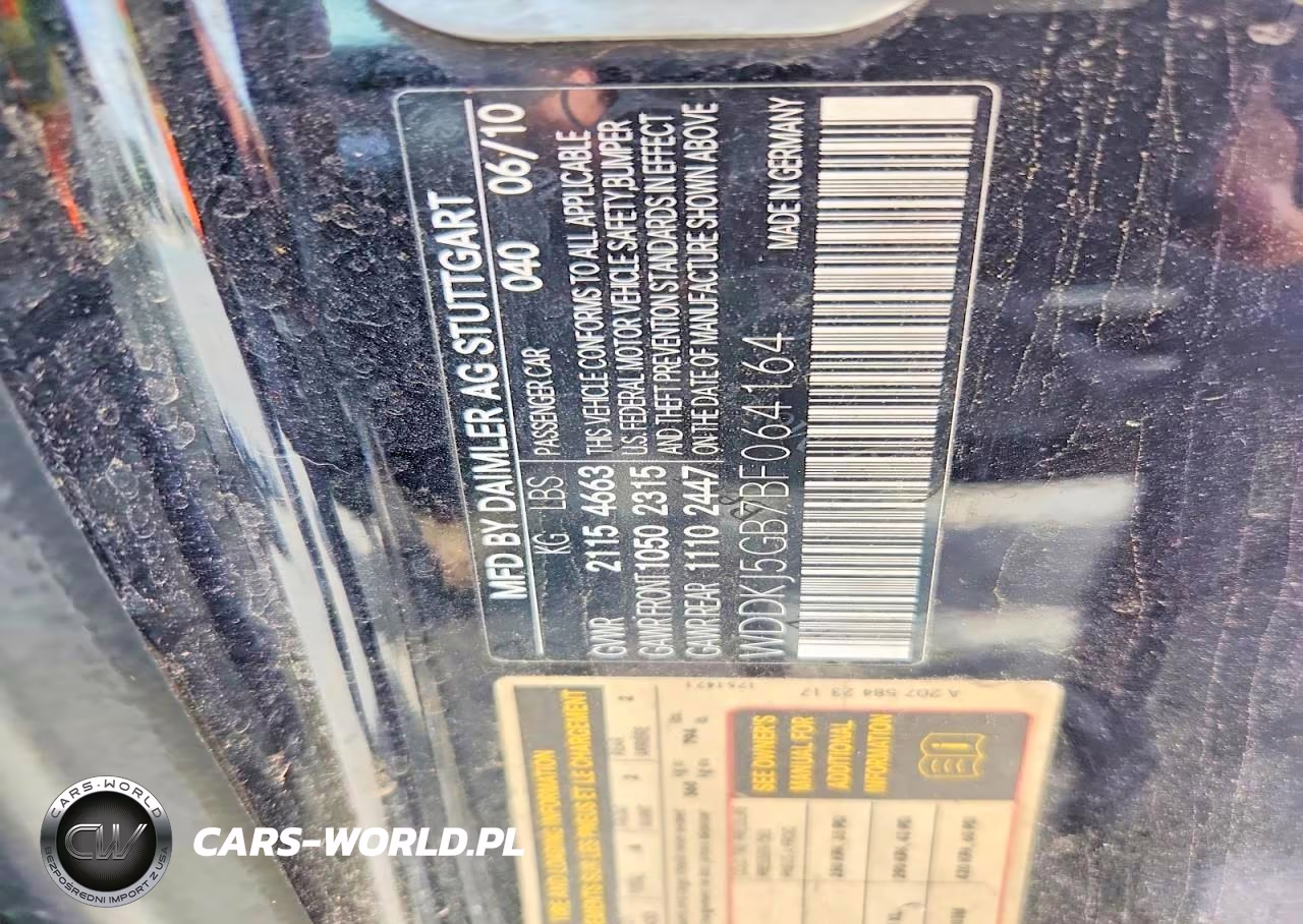2011 Mercedes-Benz E 350 VIN:WDDKJ5GB7BF064164 - 12
