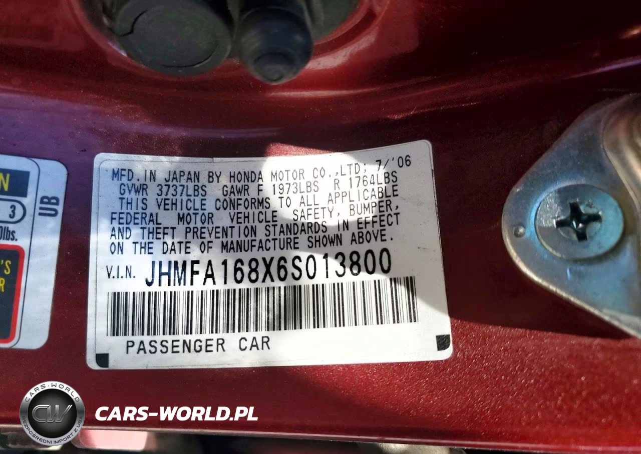 2006 Honda Civic Ex VIN:JHMFA168X6S013800 - 12