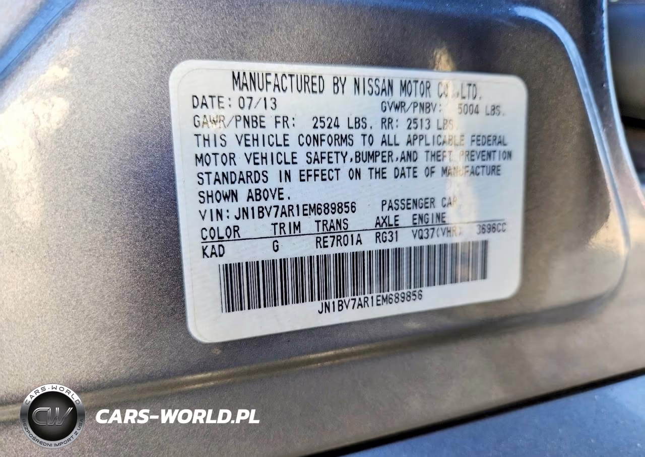 2014 Infiniti Q50 Sport VIN:JN1BV7AR1EM689856 - 13