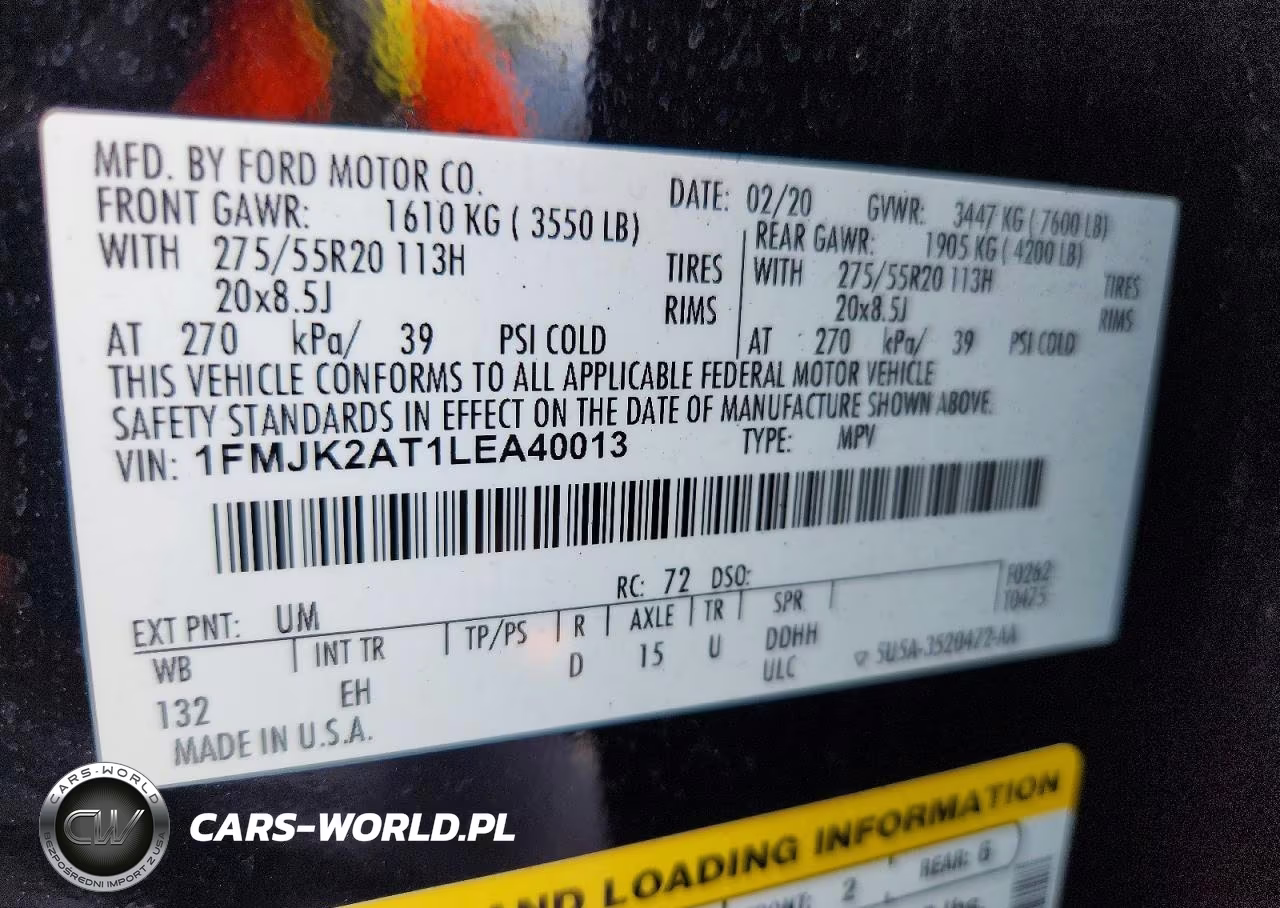 2020 Ford Expedition Max Limited VIN:1FMJK2AT1LEA40013 - 13