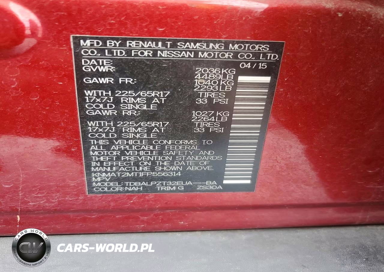 2015 Nissan Rogue S VIN:KNMAT2MT1FP556314 - 13