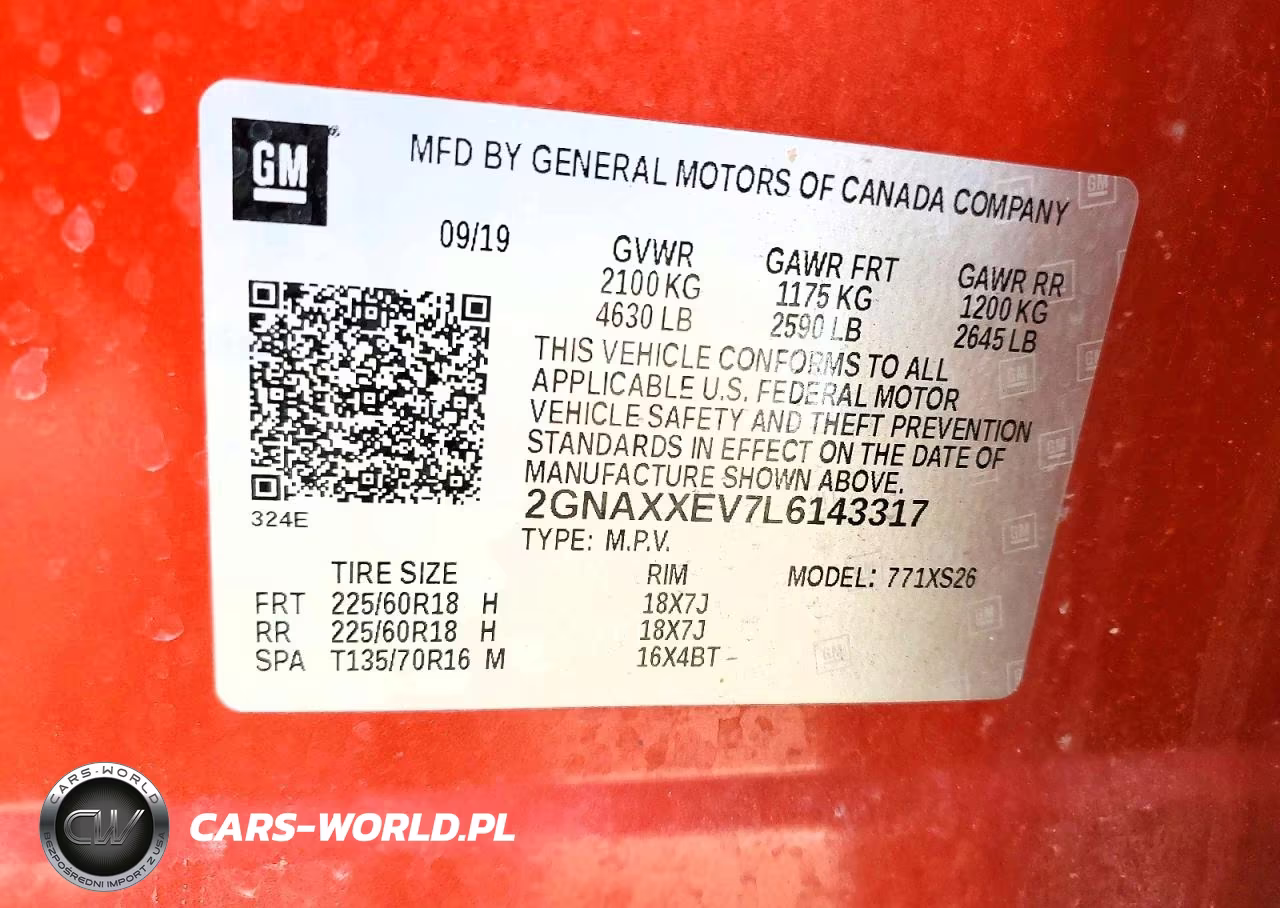 2020 Chevrolet Equinox Premier VIN:2GNAXXEV7L6143317 - 13