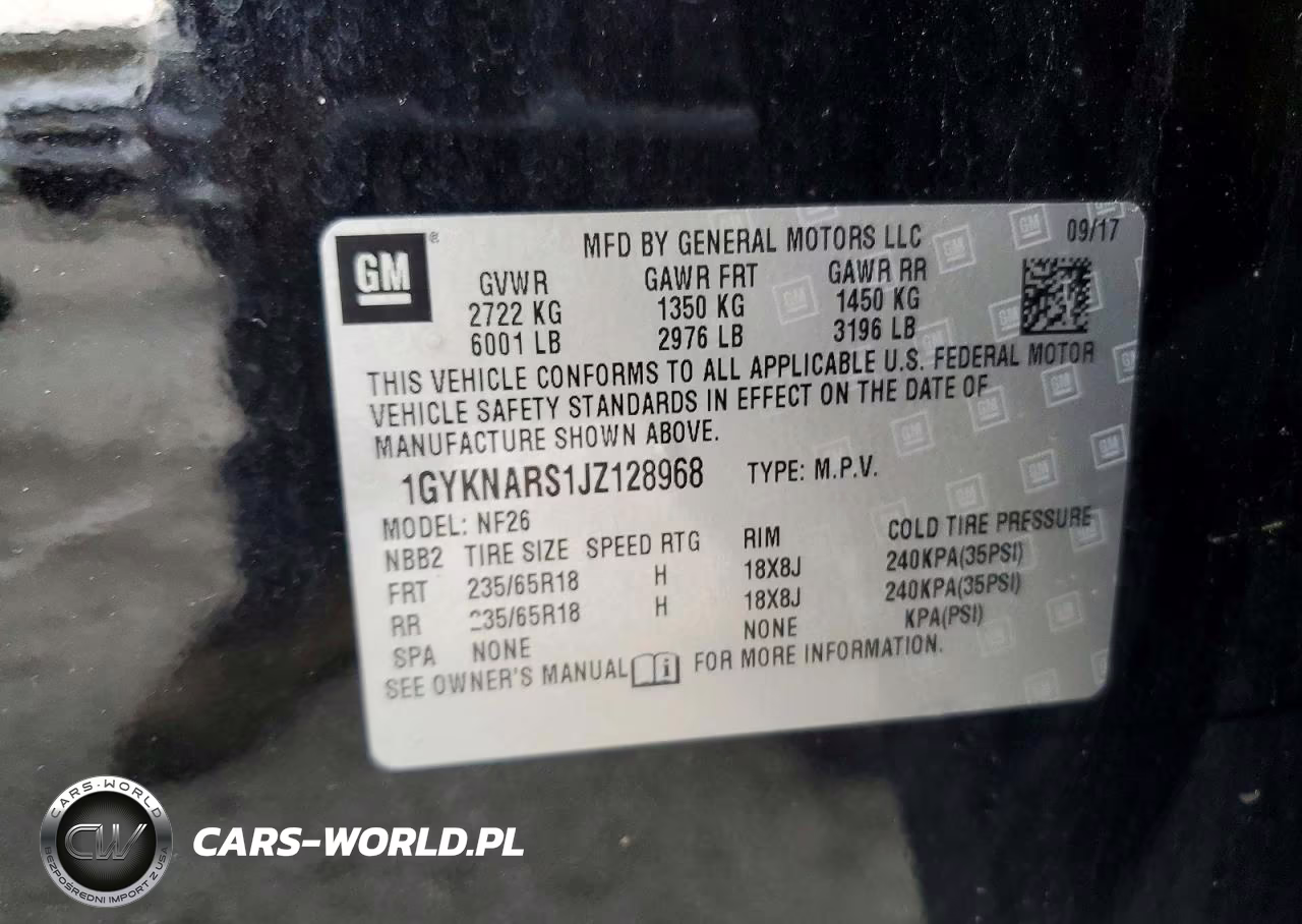 2018 Cadillac Xt5 VIN:1GYKNARS1JZ128968 - 13
