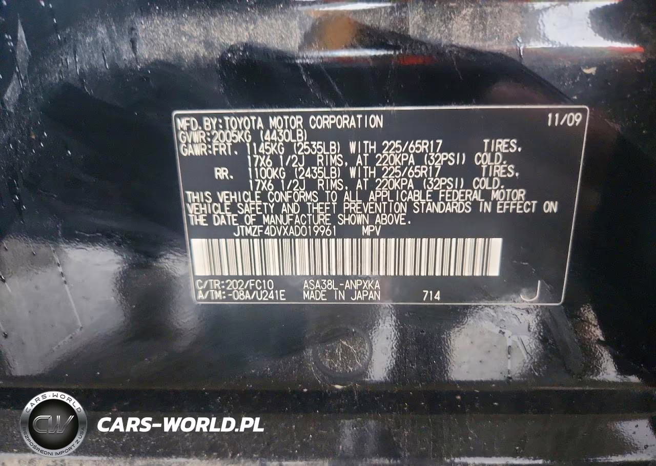 2010 Toyota Rav4 Base VIN:JTMZF4DVXAD019961 - 12
