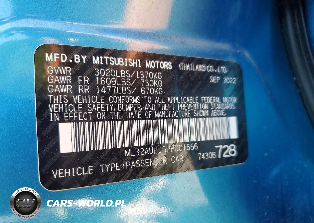2023 Mitsubishi Mirage Es VIN:ML32AUHJ5PH001556 - 12