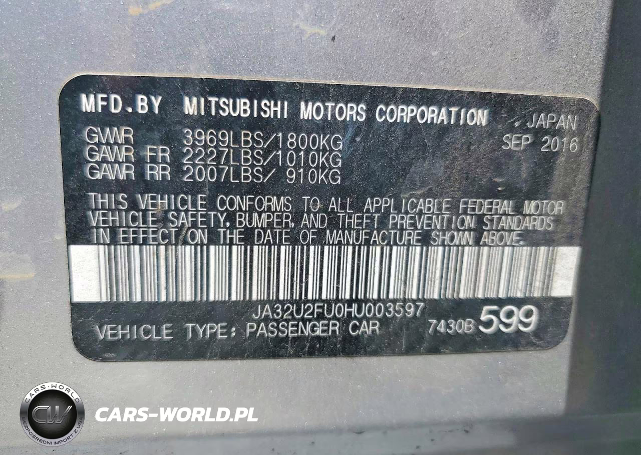 2017 Mitsubishi Lancer Es VIN:JA32U2FU0HU003597 - 12