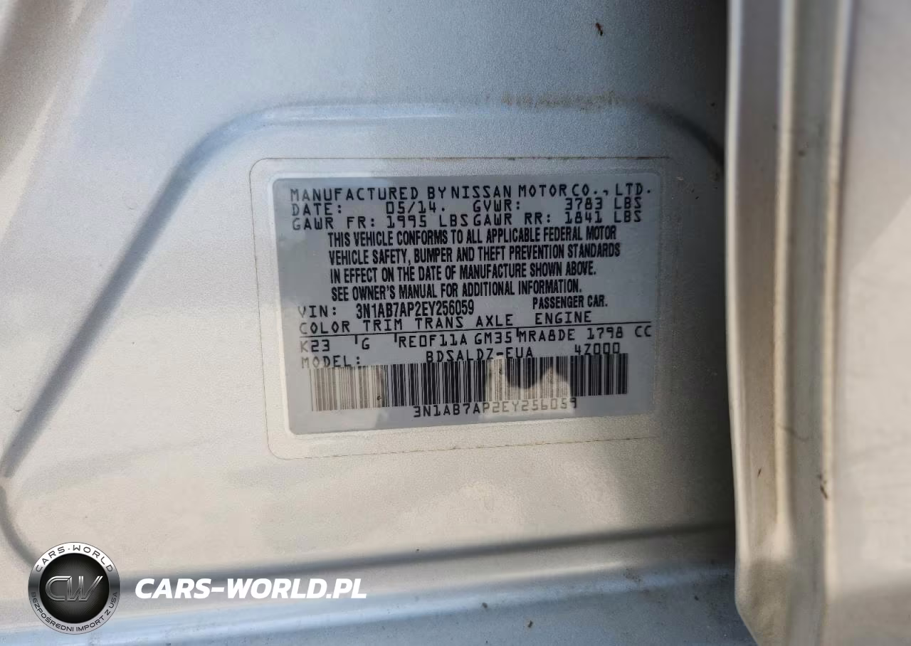 2014 Nissan Sentra Sv VIN:3N1AB7AP2EY256059 - 12