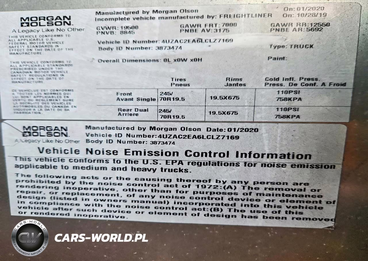 2020 Freightliner Chassis M Line Walk-In Van VIN:4UZAC2EA6LCLZ7169 - 13