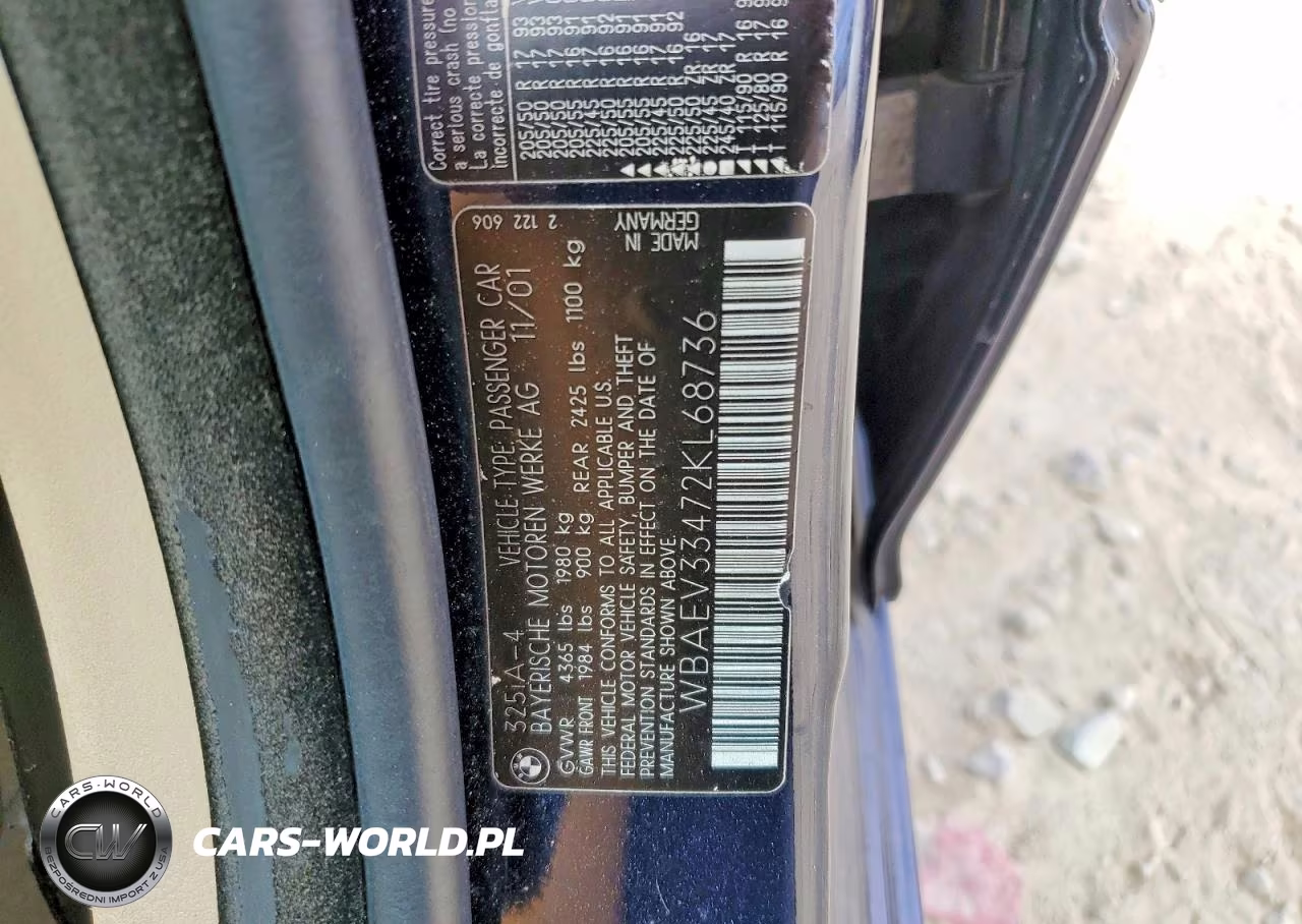 2002 BMW 325 I VIN:WBAEV33472KL68736 - 12