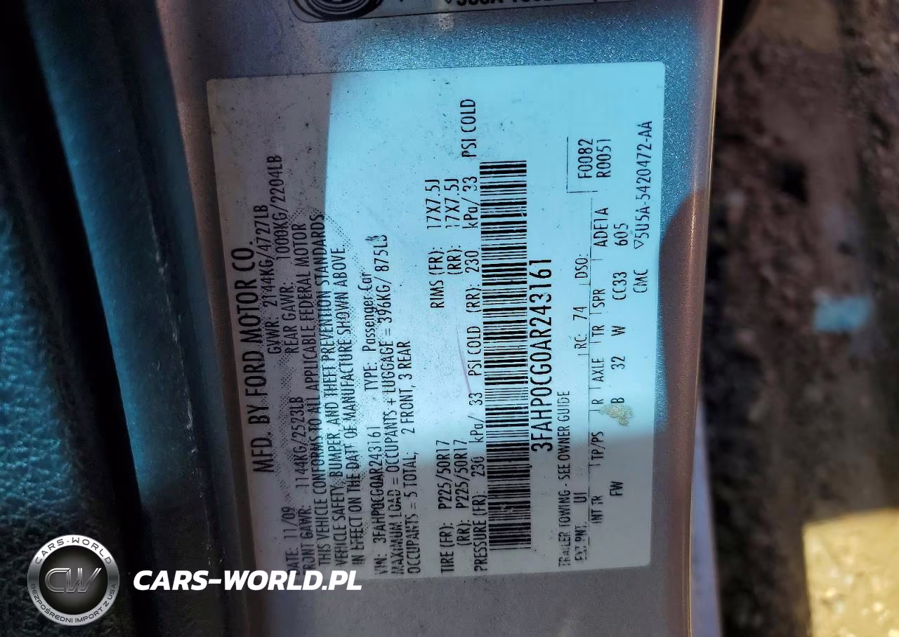 2010 Ford Fusion Sel VIN:3FAHP0CG0AR243161 - 13