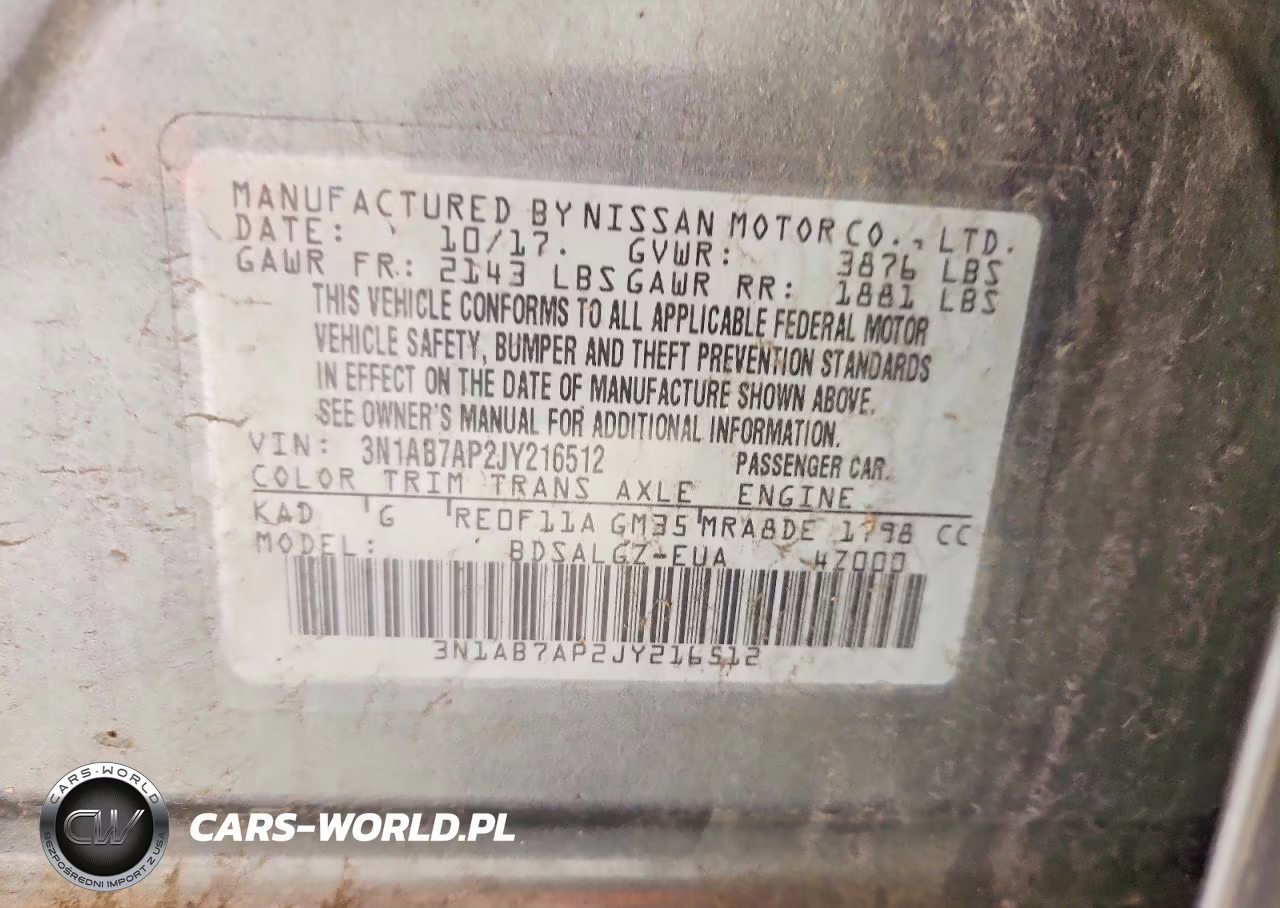 2018 Nissan Sentra Sl VIN:3N1AB7AP2JY216512 - 12